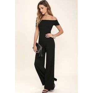 NWT Lulu’s Alleyoop Off the Shoulder Jumpsuit (L)